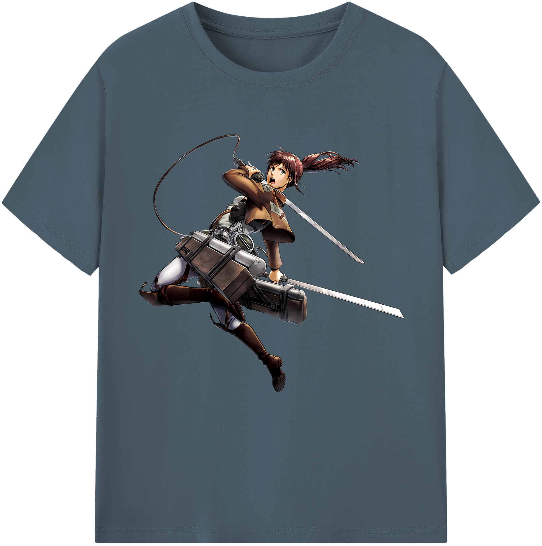 （画像用） 進撃の巨人 サシャ·ブラウス Attack on Titan Sasha Blaus 綿100％半袖Tシャツ（フロントプリント）